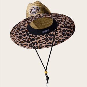 Hemlock Hats UPF 50+ Lifeguard Straw Hat - Classic Leopard